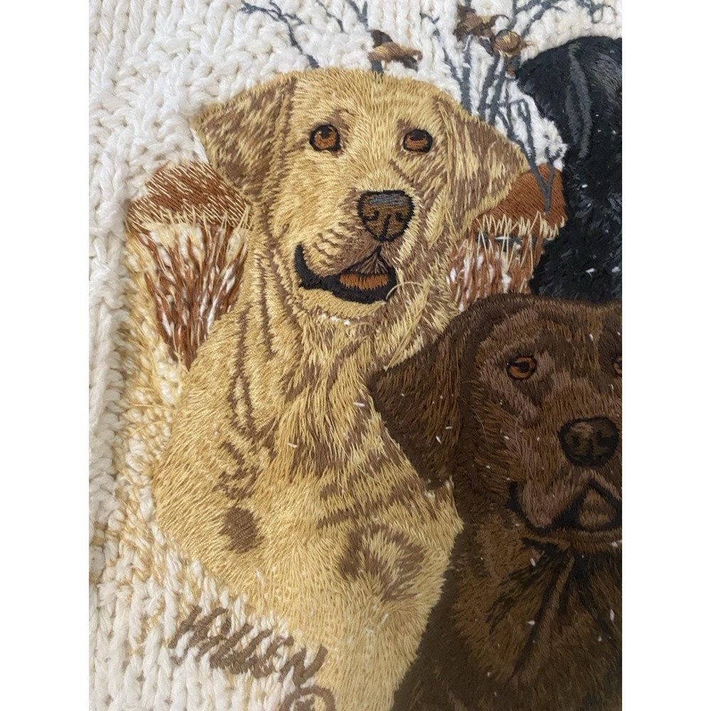 VTG  James Killen Shenandoah Sweater XL  Embroidered Labrador Retrievers Grandpa - Picture 5 of 6
